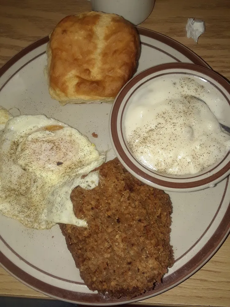 Country Fried Steak with Biscuits and Gravy